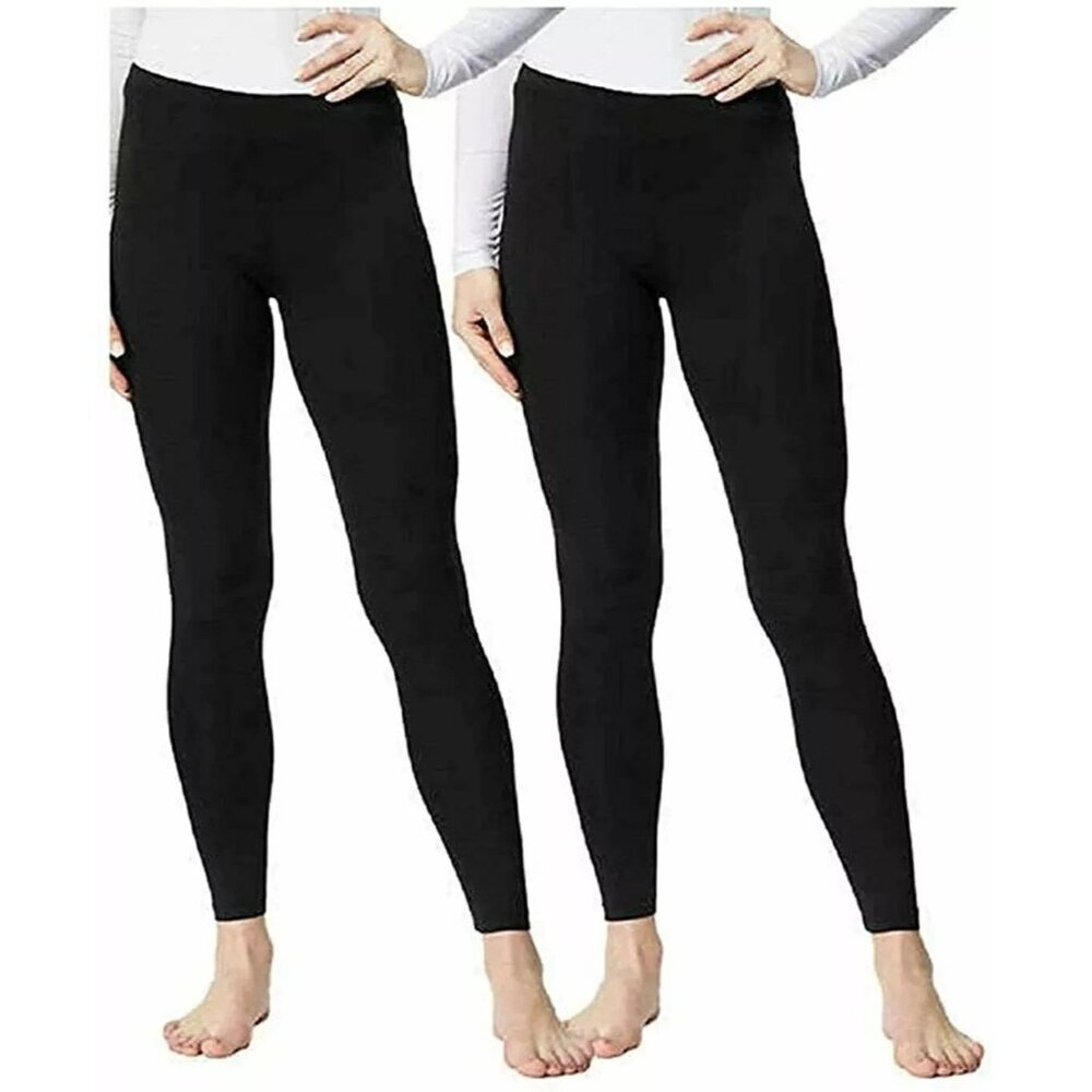 32 Degrees Women's XL Black 2PK Base Layer Pants G1913